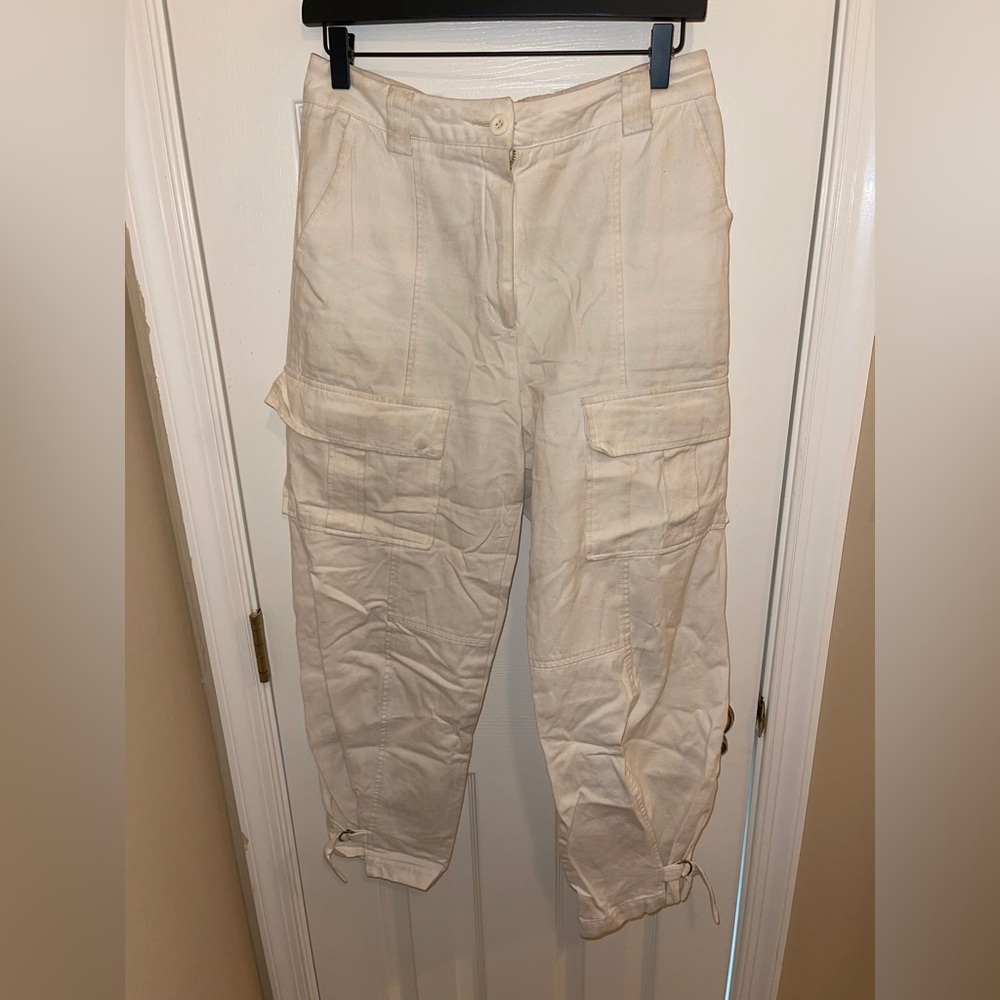 Women’s Cream Cargo Pants